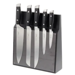 Alice Delice Couteaux De Cuisine|Rangement& Blocs Couteaux^Bloc aimanté de 5 couteaux forgés noirs - Jean Dubost