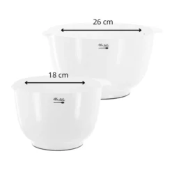 Alice Delice Cul De Poule|Ustensiles De Préparation^2 bols préparation plastique blanc 18 et 26cm - Alice Délice