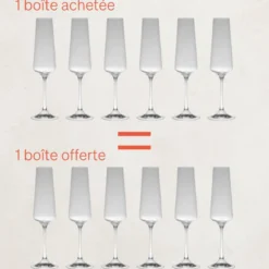 Table passion Vaisselle|Verres^Boîte de 6 flûtes 19 cl Spirit -