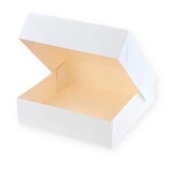 Patisdecor Support, Transport^Boîte à gâteaux blanche 18 x 18 x 5 cm -