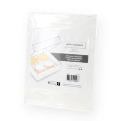 Patisdecor Support, Transport^Boîte à gâteaux blanche 18 x 18 x 5 cm -