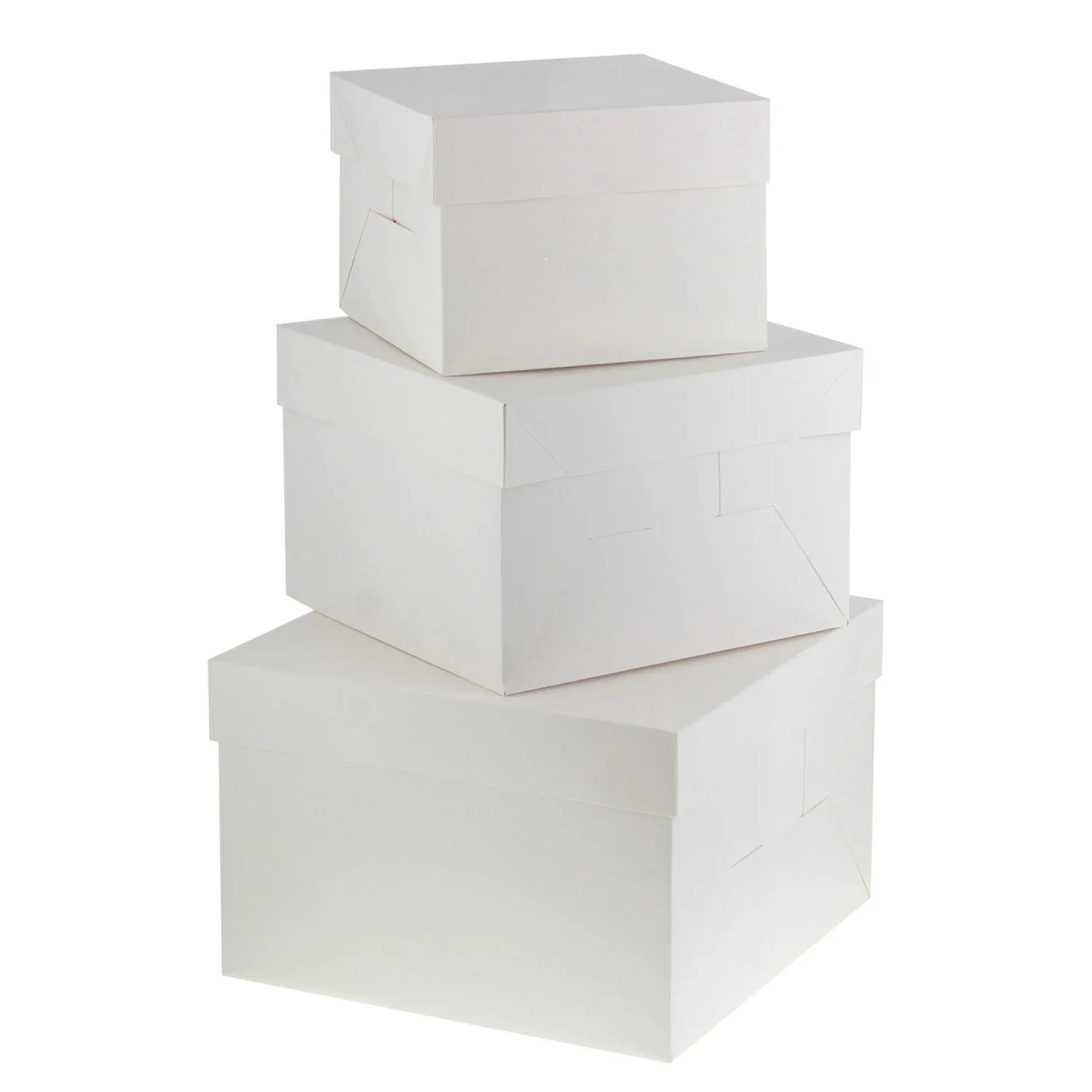 Patisdecor Support, Transport^Boîte à gâteaux blanche 25.4 x 25.4 x 20 cm - Patisdécor