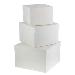 Patisdecor Support, Transport^Boîte à gâteaux blanche 20.3 x 20.3 x 20 cm - Patisdécor