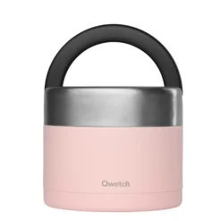 Qwetch Repas Nomade^Boîte repas poignée isotherme rose 850 ml -
