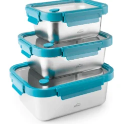Lacor Repas Nomade^3 Boîtes de conservation rectangulaires en inox -
