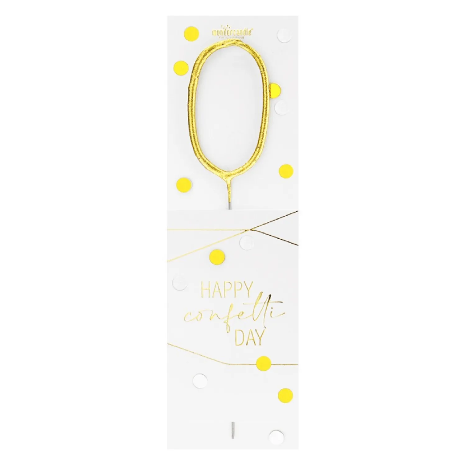 Wondercandle Décors De Pâtisserie|Décors Non Comestibles^Bougie chiffre 0 Happy confetti -
