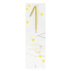 Wondercandle Décors De Pâtisserie|Décors Non Comestibles^Bougie chiffre 1 Happy confetti -