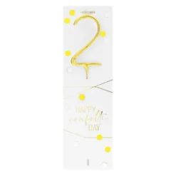 Wondercandle Décors De Pâtisserie|Décors Non Comestibles^Bougie chiffre 2 Happy confetti -