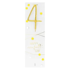 Wondercandle Décors De Pâtisserie|Décors Non Comestibles^Bougie chiffre 4 Happy confetti -