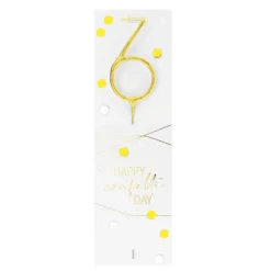 Wondercandle Décors De Pâtisserie|Décors Non Comestibles^Bougie chiffre 6 Happy confetti -