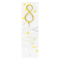 Wondercandle Décors De Pâtisserie|Décors Non Comestibles^Bougie chiffre 8 Happy confetti -