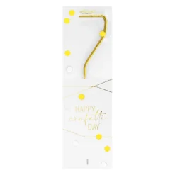 Wondercandle Décors De Pâtisserie|Décors Non Comestibles^Bougie chiffre 7 Happy confetti -