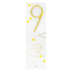 Wondercandle Décors De Pâtisserie|Décors Non Comestibles^Bougie chiffre 9 Happy confetti -