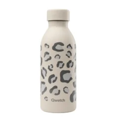 Qwetch Repas Nomade^Bouteille isotherme inox 500ml Icon Leopard Sable -
