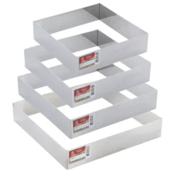 Alice Delice Cadre Pâtisserie^Cadre à pâtisserie carré inox 24 cm h 4.5 cm - Alice Délice