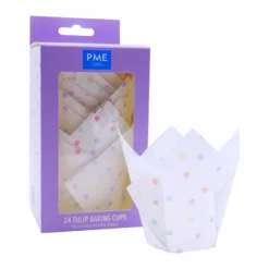 PME Support, Transport^24 caissettes pour muffins et cupcakes décor pois