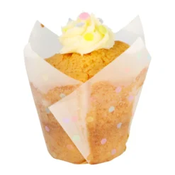 PME Support, Transport^24 caissettes pour muffins et cupcakes décor pois