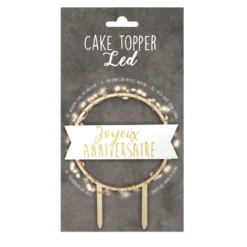 Scrapcooking Décors Non Comestibles|Décors De Pâtisserie^Cake topper Joyeux Anniversaire avec leds -