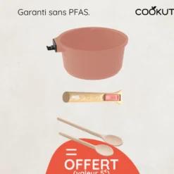 Cookut Cuisson Sur Plaque|Casseroles^Casserole amovible guimauve 20 cm + accessoires offerts