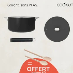 Cookut Cuisson Sur Plaque|Casseroles^Casserole Merveilleuse Graphite 20 cm + accessoires offerts