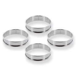 Alice Delice Cercle Pâtisserie^4 cercles à tartelette en inox - Alice Délice