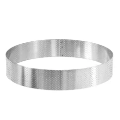 Alice Delice Cercle Pâtisserie^Cercle à tarte haut en inox perforé 24 cm - Alice Délice