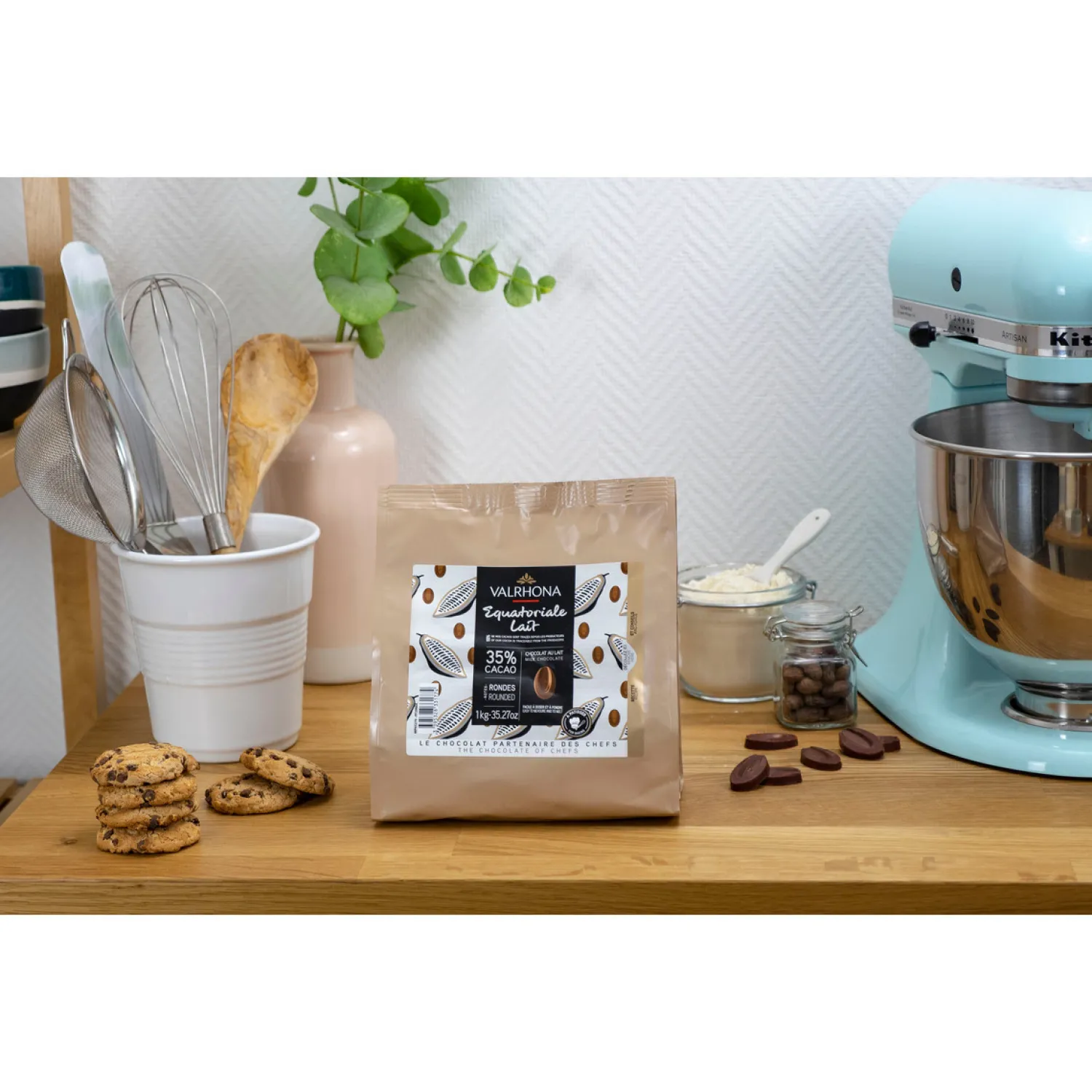 Valrhona Chocolat^Chocolat à pâtisser lait Equatoriale Lait 35% 1 kg-