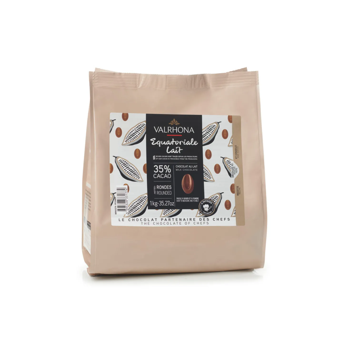 Valrhona Chocolat^Chocolat à pâtisser lait Equatoriale Lait 35% 1 kg-