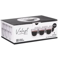 Table passion Vaisselle|Mug, Tasses Et Bols^Coffret 6 tasses double paroi Volupt 10cl -