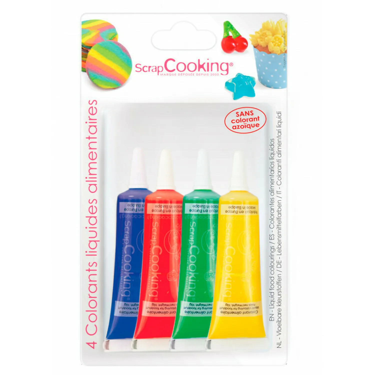 Scrapcooking Colorants Alimentaires^4 Colorants liquides hydrosolubles -