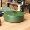 Cookut Cuisson Sur Plaque|Sauteuses^Couvercle inox Le Merveilleux 28 cm fougère -