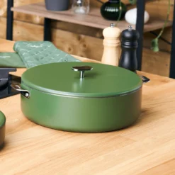 Cookut Cuisson Sur Plaque|Sauteuses^Couvercle inox Le Merveilleux 28 cm fougère -