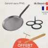 Alice Delice Cuisson Sur Plaque|Poêles^Crêpière acier 30 cm et moule pancakes + accessoires offerts