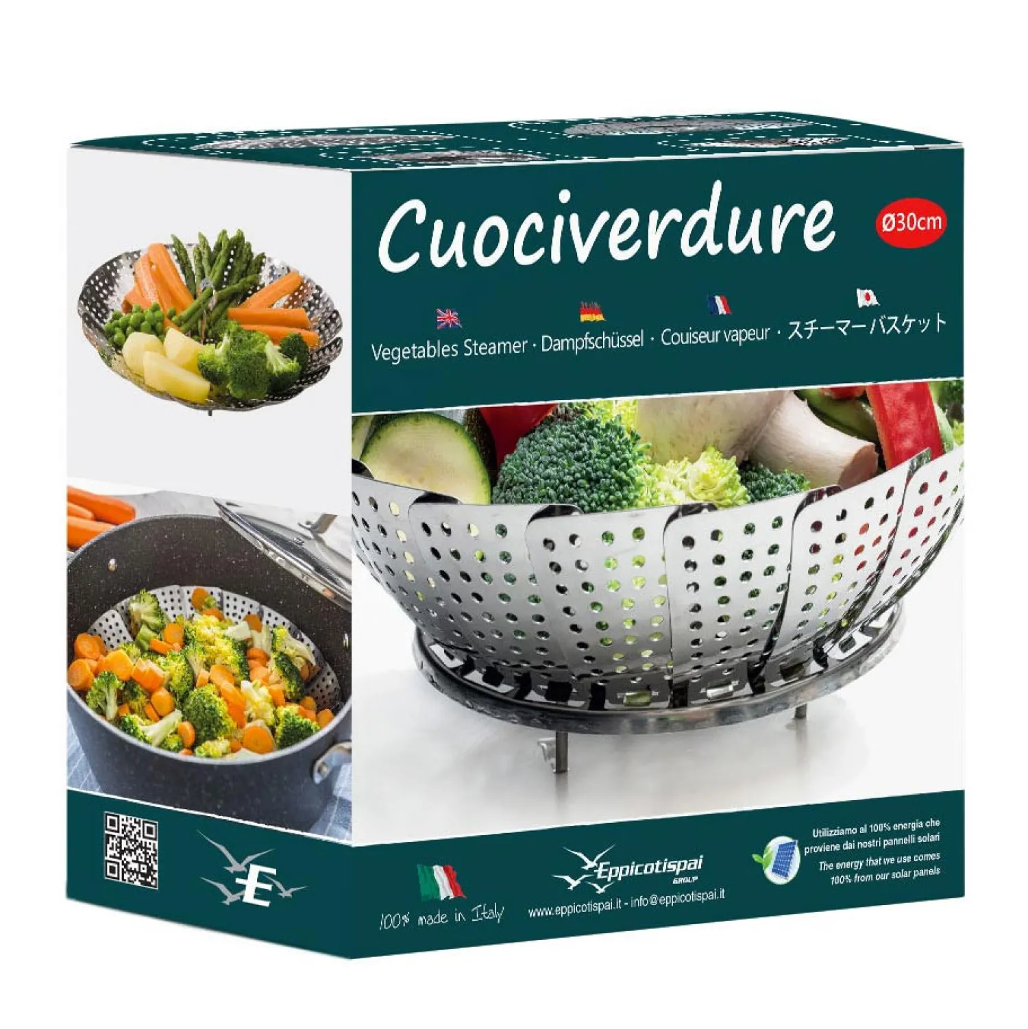 Alice Delice Cuisson Micro-Onde & Vapeur^Cuit vapeur marguerite en inox 30 cm - Eppicotispai