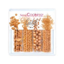 Scrapcooking Décors De Pâtisserie|Décors Comestibles^Décor à parsemer Dorés Mix 62 g -