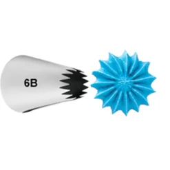 Wilton Poches & Douilles^Douille en inox : cannelée étoile 6B -