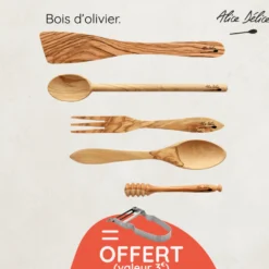 Alice Delice Ustensiles De Cuisine|Nos Packs^Equipements ustensiles en bois d'Olivier + éplucheur offert