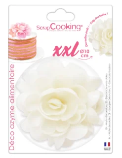 Scrapcooking Décors De Pâtisserie|Décors Comestibles^Fleur azyme blanche XXL 10 cm -