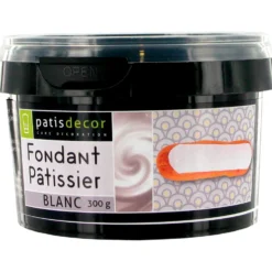 Patisdecor Glaçage Et Nappage^Fondant pâtissier blanc 300 gr -