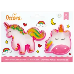Decora Emporte-Pièces^Kit 2 emporte-pièces en plastique : Licorne - Décora