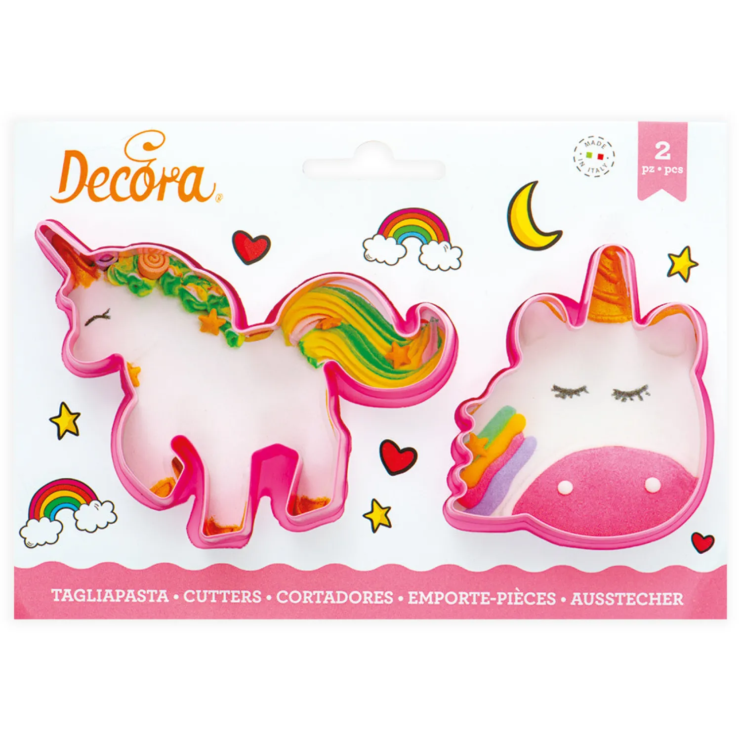 Decora Emporte-Pièces^Kit 2 emporte-pièces en plastique : Licorne - Décora