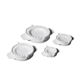 Ibili Moules À Gâteau^Lot de 4 moules à chaussons en plastique blanc 6. 8. 10 et 1