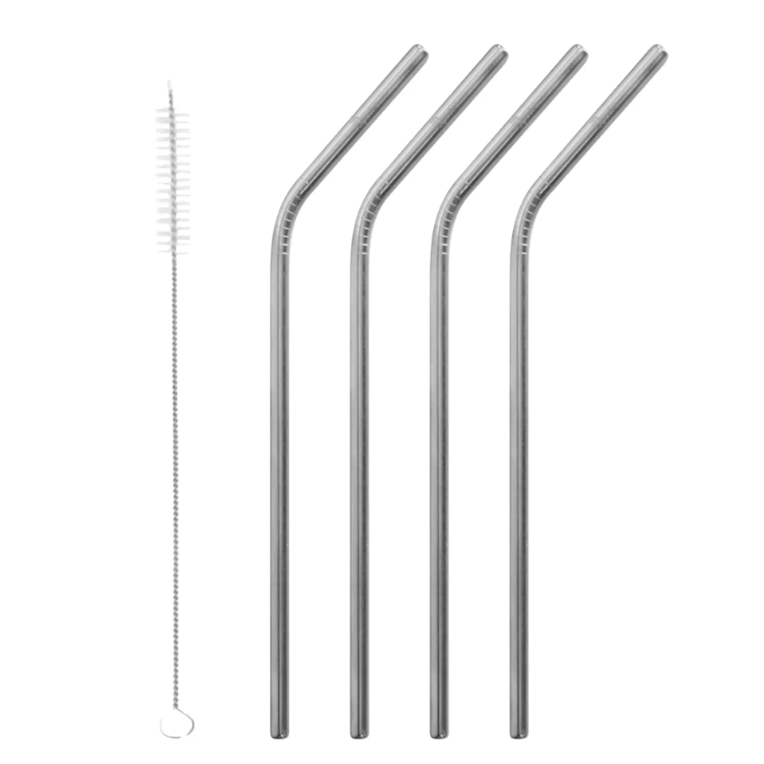 Qwetch Paille Réutilisable|Accessoires Boisson^Lot de 4 pailles inox + brossé -