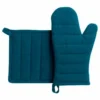 Winkler Accessoires De Cuisson|Protections De La Chaleur^Lot gant et manique Jona bleu -