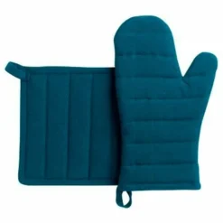 Winkler Accessoires De Cuisson|Protections De La Chaleur^Lot gant et manique Jona bleu -
