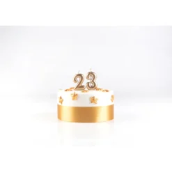 Alice Delice Décors De Pâtisserie|Décors Non Comestibles^Mini bougie dorée 2 hauteur 4.5 cm