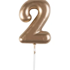 Alice Delice Décors De Pâtisserie|Décors Non Comestibles^Mini bougie dorée 2 hauteur 4.5 cm
