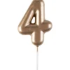 Alice Delice Décors De Pâtisserie|Décors Non Comestibles^Mini bougie dorée 4 hauteur 4.5 cm