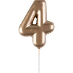 Alice Delice Décors De Pâtisserie|Décors Non Comestibles^Mini bougie dorée 4 hauteur 4.5 cm