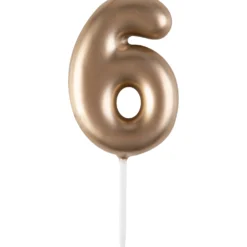 Alice Delice Décors De Pâtisserie|Décors Non Comestibles^Mini bougie dorée 6 hauteur 4.5 cm